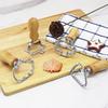 Zinc Alloy Biscuit and Dumpling Edge Embossing Cutter with Wooden Handle