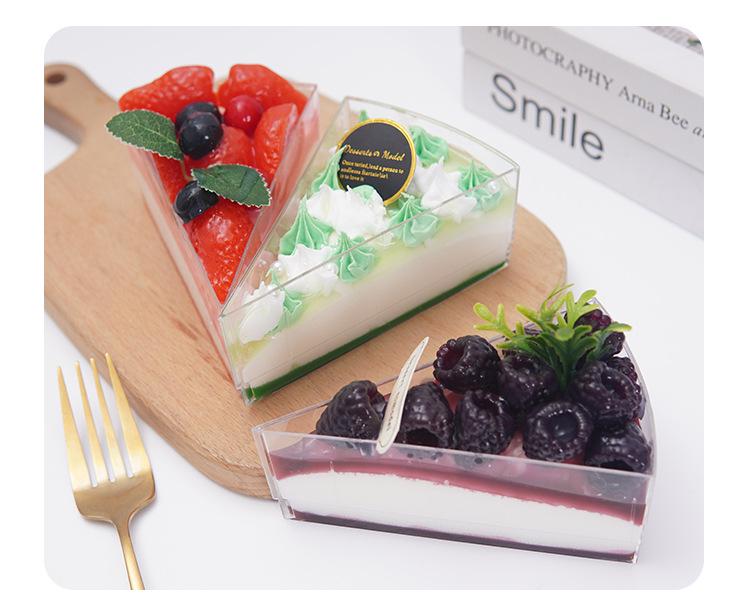 Modello Espositore Dessert Gelatina Budino Triangolare Mousse Torta Fragola Mango Francese