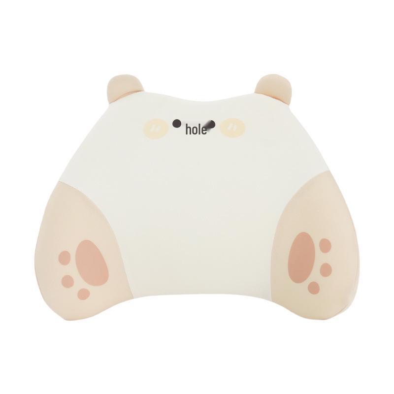Cartoon Memory Foam Car Neck & Lumbar Support Pillow - Plush & Comfortable, All-Season Universal Fit.
