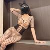 Spring And Autumn Retro American Asymmetrical Pure Desire Wind Hole Mesh Socks Explosive Subculture Personality Millennium Spice Girls Stockings