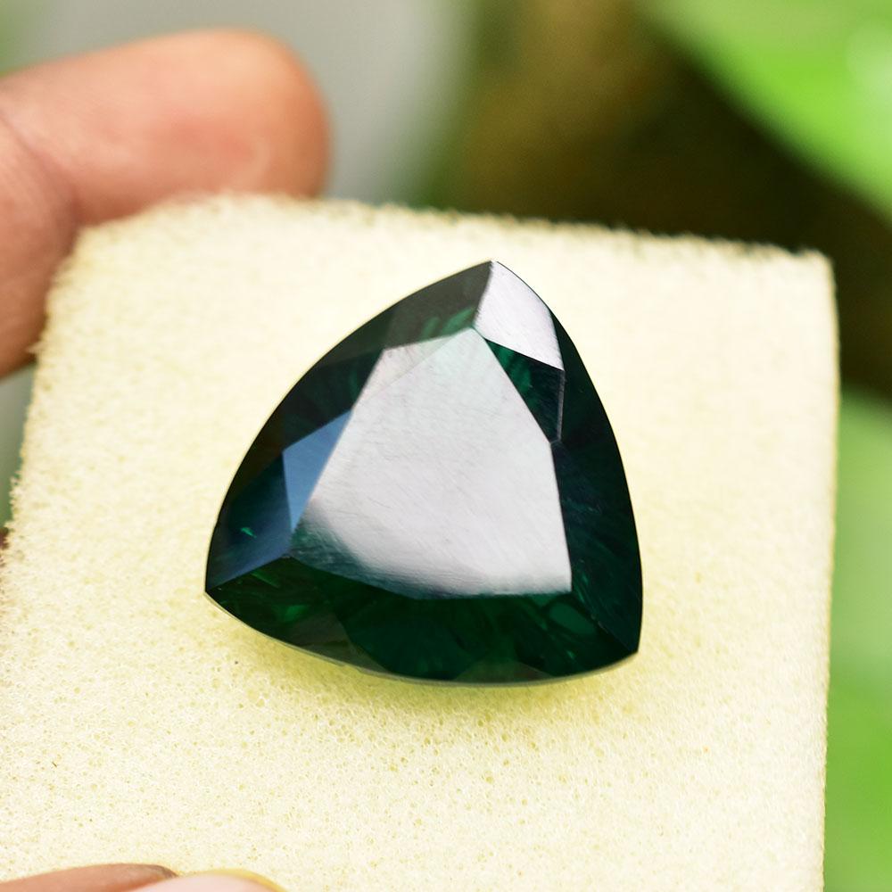 NATURAL Garnet 46.30 Ct Trillion Shape Green   Loose Gemstone For Her