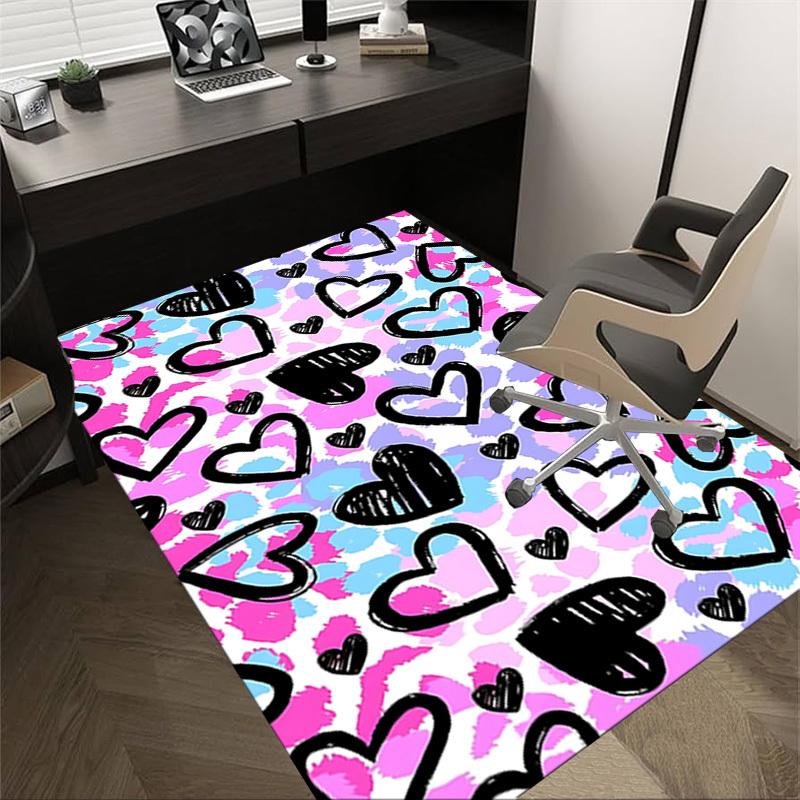 

1PC Heart Extra Large Non-Slip Floor carpet, Office, family, bedroom, Studio - Large Area Rug,Longlasting Material-K0371 60cm by 90cm