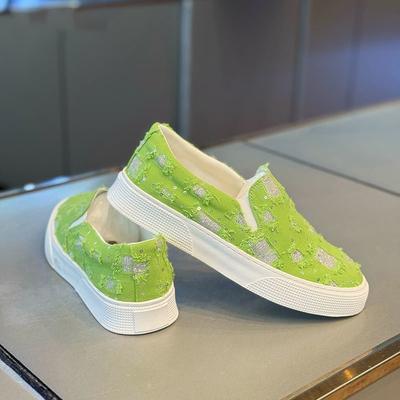 Chaussures Décontractées Vertes à Paillettes Tendance pour Hommes Toile Baskets Étudiants Jeunes Loisirs Taille 44 Offre Chaussures Luxe Communes Sur Chaussure Homme