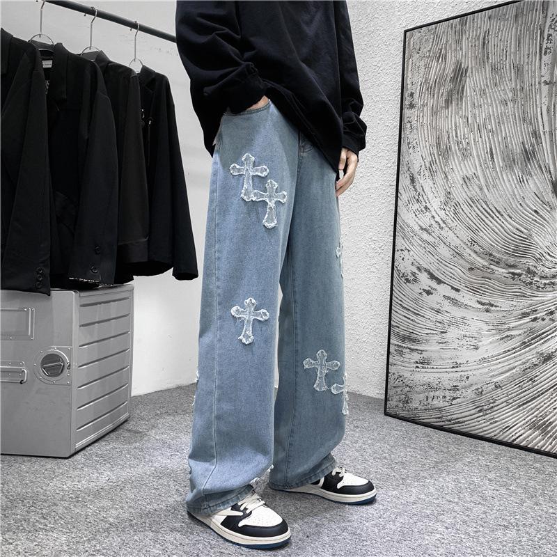 2023 Pánské volné rovné džíny ve stylu Harajuku - Trendy podzimní/zimní móda