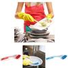 Plastic Dish Cleaning Brush With Suction Cup And Long Handle For Kitchen Scrubbing Tasks