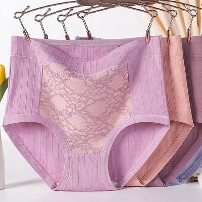 Cotton Underwear for Women High Waist Breathable Abdomen and Hip Briefs