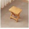 Household Foldable Horse Stool, Solid Wood Wear-resistant Low Stool, Comfortable Sitting Bench for Indoor Use