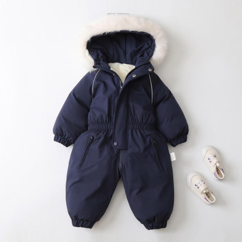 Snødress for barn Småbarn Ett stykke Snødress Skidresser Jenter og Gutter Hette Vanntett Jumpsuits Overalls Vinter Varm Snowboardjakke Utendørsjakker