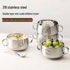 Stainless Steel Toddler Bowl with Handles - Anti-Fall, Anti-Scald Suction Cup for Infants & Kids.