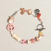 Peace Mark Symbol Bracelet Set 5 Colors 2 Pcs
