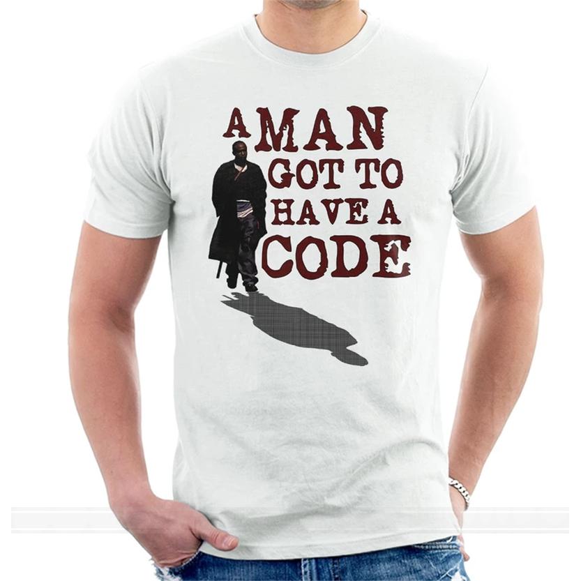 

A Man Got To Have A Code Omar Little The Wire Funny Meme White 100% Cotton High-Quality Summer T-Shirt XXXL