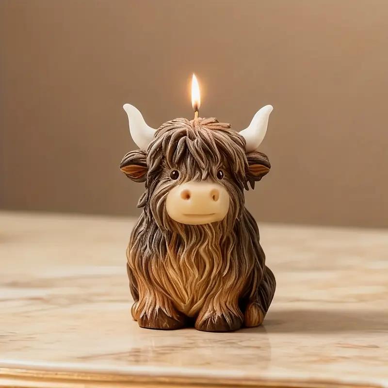 Harz Silikonform Highland Yak Silikonform - Schottisches Hochland Yak Tier Wachs- & Gipsstatue Ornament Langlebig Wiederverwendbar