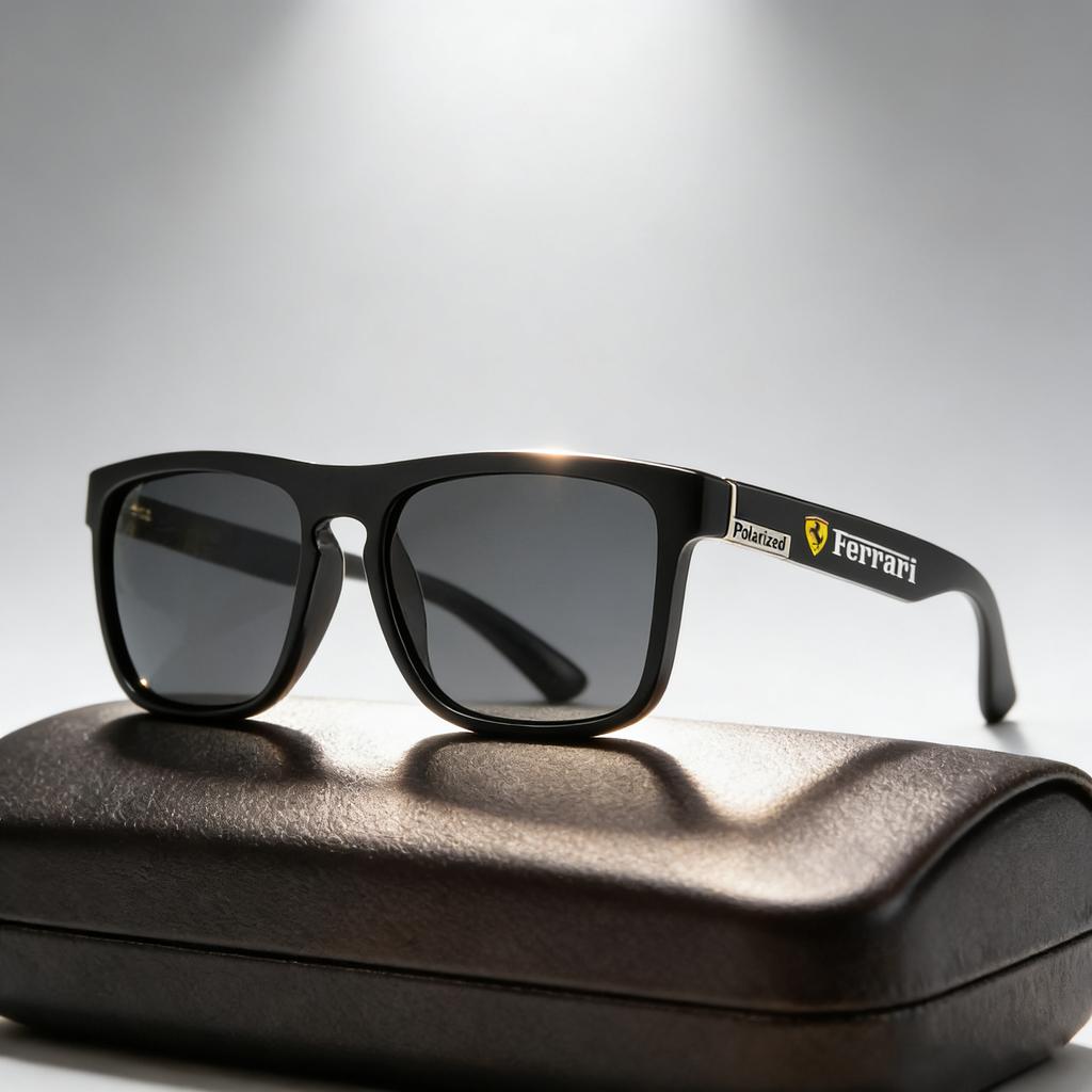 Logo Ferrari Sportowe Luksusowe Męskie Polaryzacyjne Okulary Przeciwsłoneczne Przeciwodblaskowe Gogle Dla Ferrari F430 Stradale 458 488 599 612 F8 F12 Akcesorium