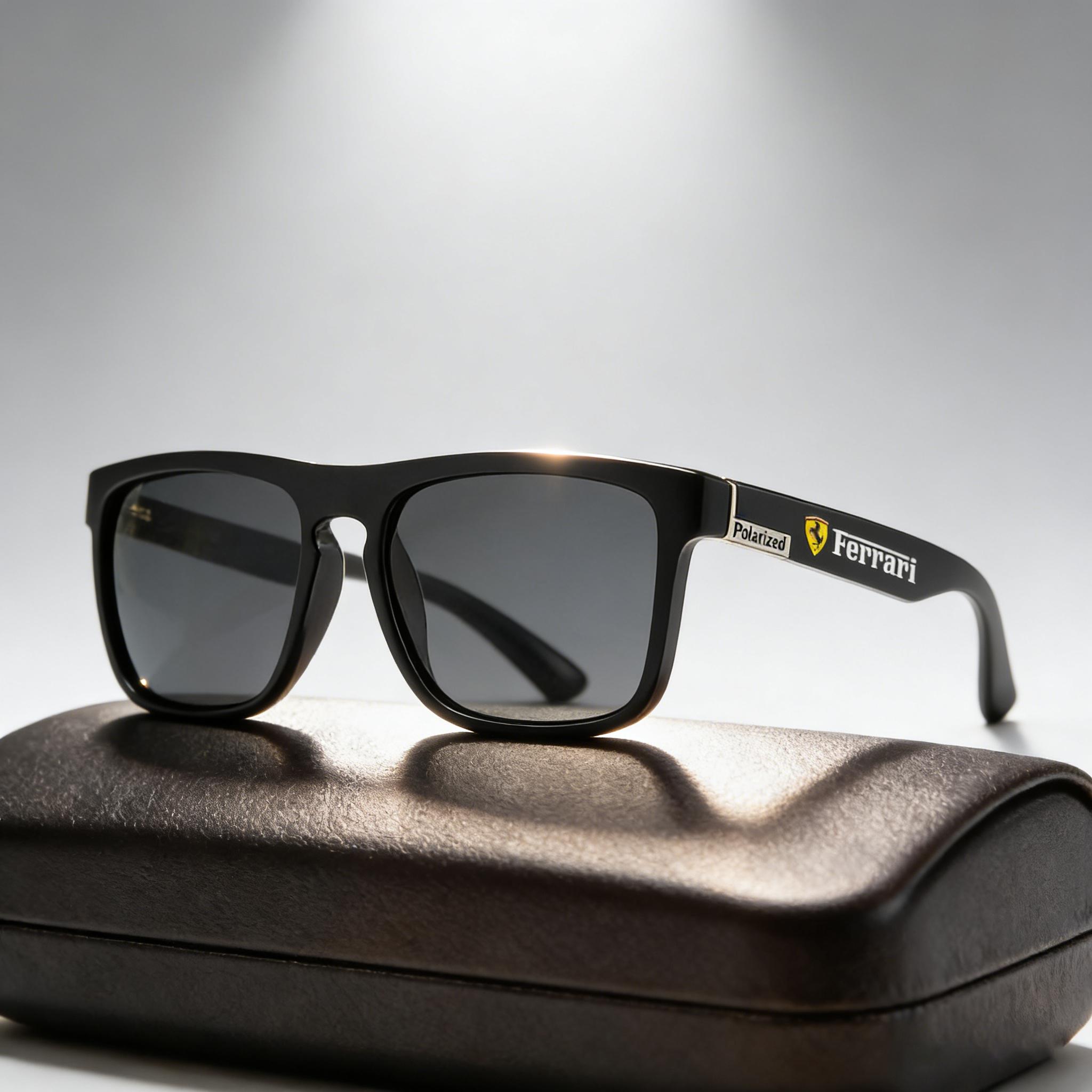 

Для Ferrari Винтажные Квадратные Поляризационные Солнцезащитные Очки Мужские Женские Для Вождения Рыбалки Люксовый Бренд Дизайнерские Солнечные Очки Очки для Водителя 1pc