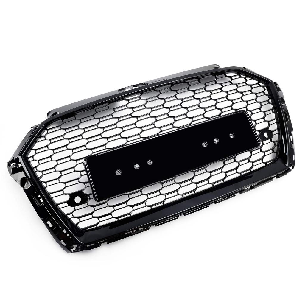 Honeycomb Mesh Front Bumper Grille Fit A3 8V 2017-2019 RS3 Style Black