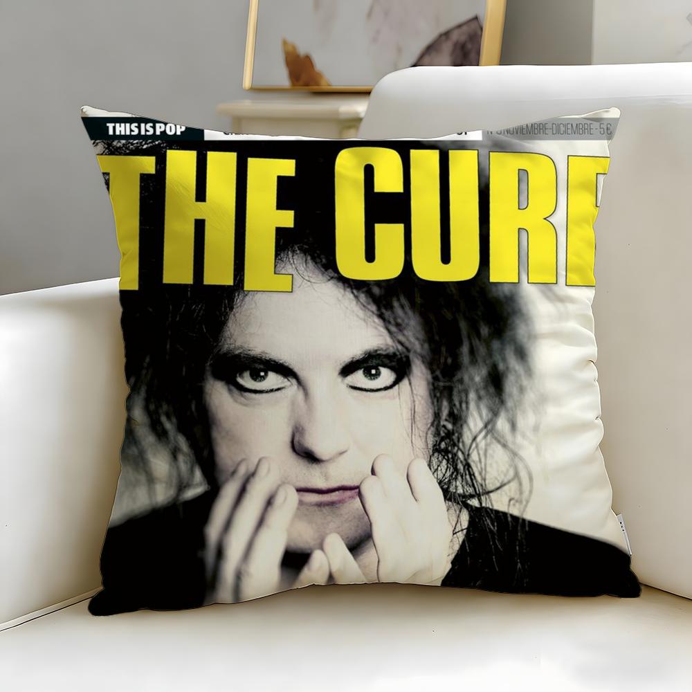 classic band The Cure Cushion Cover Soft  EasyWash Pillow Case  Versatile for Couch Bed Travel and Office