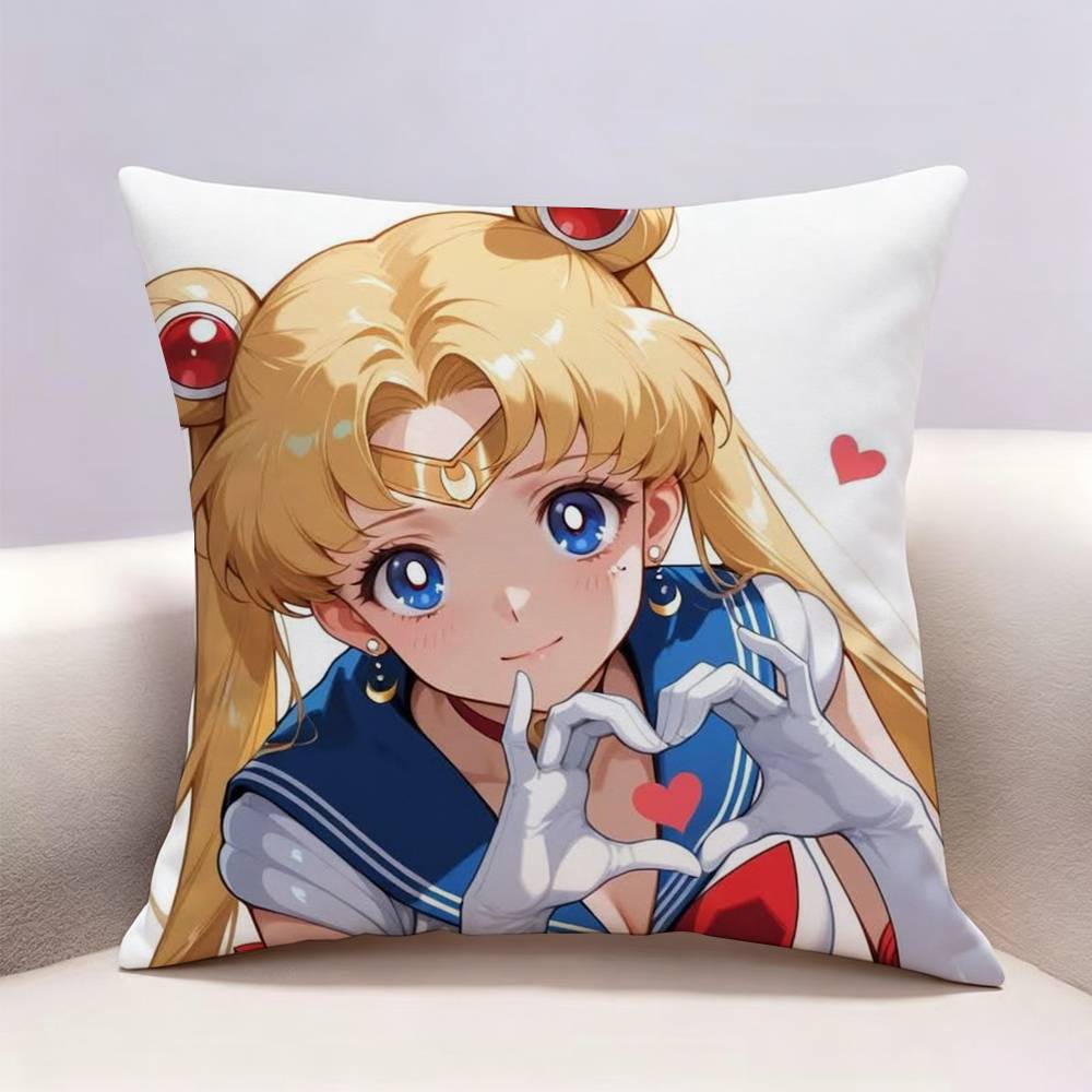 SSailor Moon Doublesided print Pillow Case for Sofa Living Room Home office Decor Protective Cover