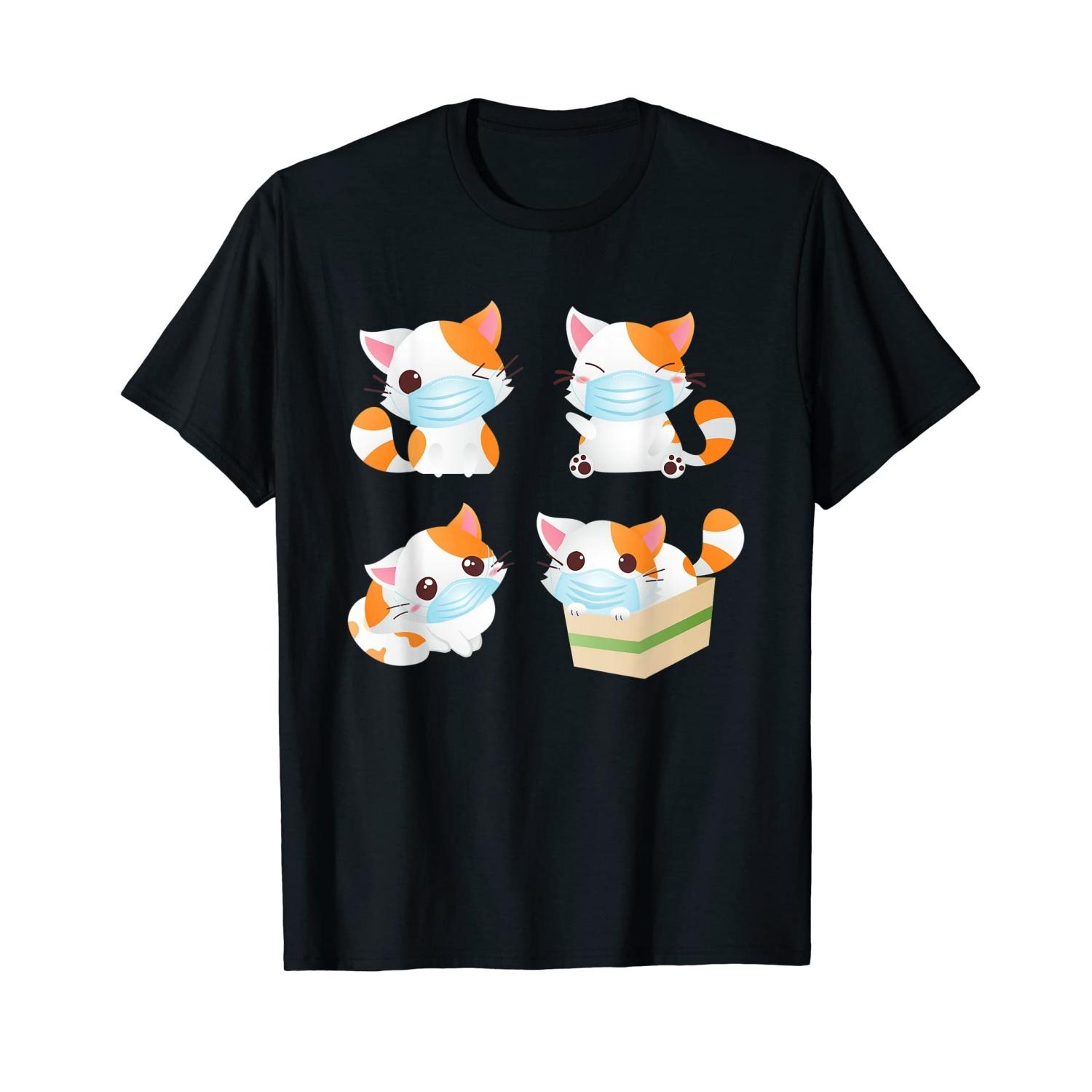 

Cute Orange White Cat Wearing a Face Cartoon Kitten Mask, Lover XXXXXL чорний