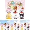 Cute Pvc Sanrio Collectible Figures Set With Kuromi Cinnamoroll Pudding Dog And Sakura Style