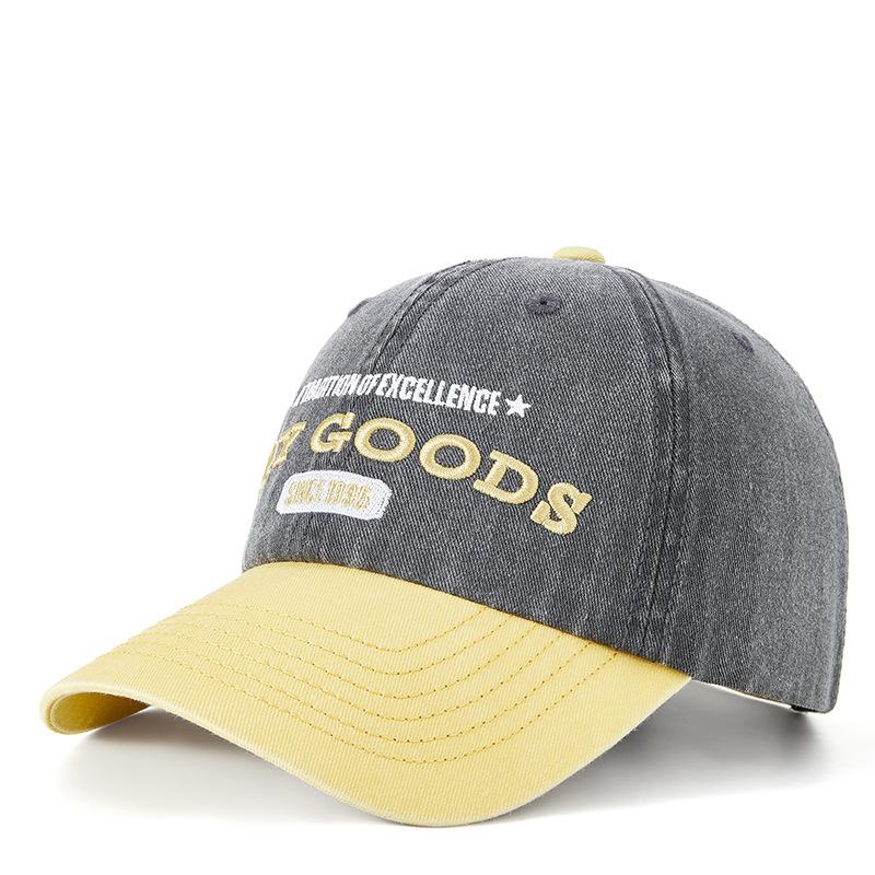 Street Retro Washed Duck Tongue Cap Spring and Summer New Men and Women Couples Sun-shading Fashion Korean Letters Embroidered Cap