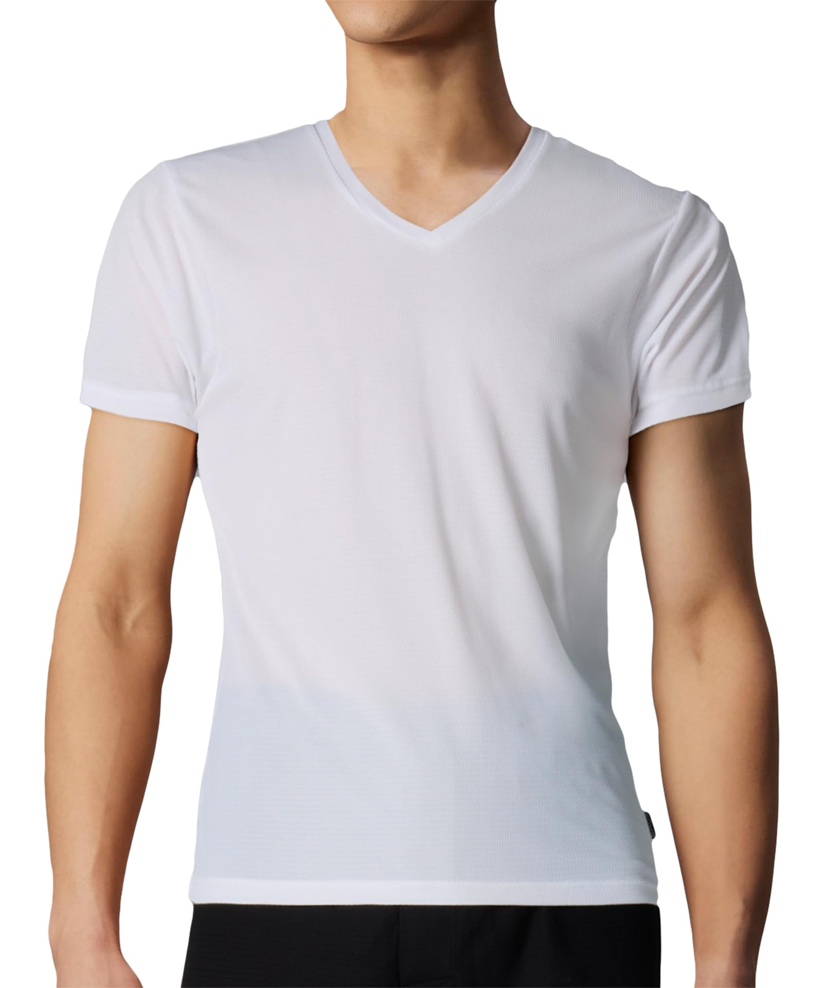 

от Wacoal Innerwear из короткого антибактериального и дезодорирующего и дышащего L [Bros Men] [Свобода от духоты] рукава 3/4, рукава, (основной корпус), белый