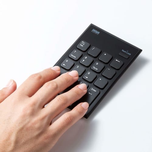 Sanwa Supply Bluetooth Numeric Keypad 20 Keys (19 Keys + Numlock Key) Pantograph NT-BT21BK