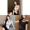Summer Fashion T Shirt With Hollow Out Design For Womens Casual Wear