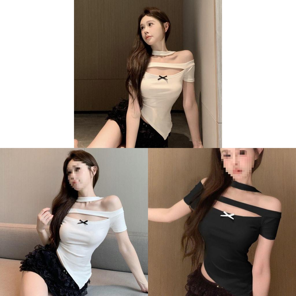 Summer Fashion T Shirt With Hollow Out Design For Womens Casual Wear