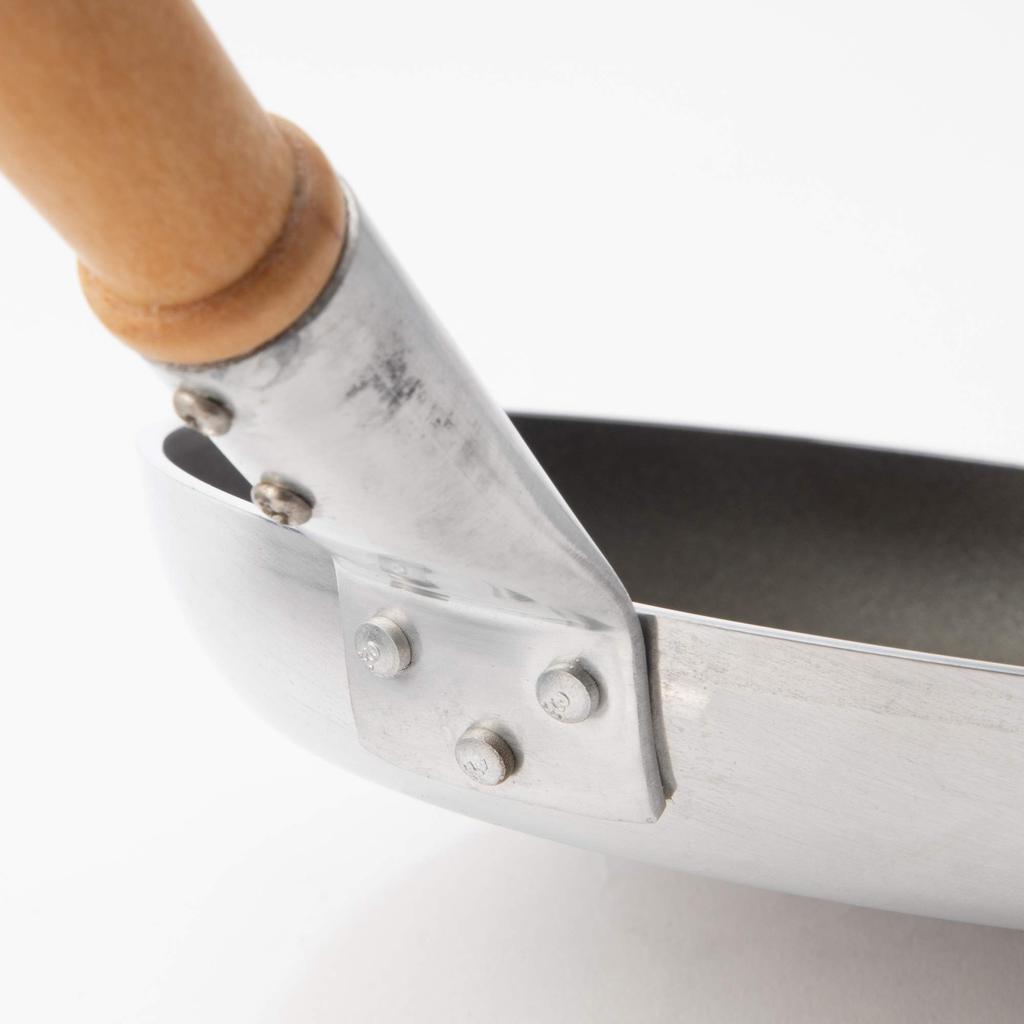 Endo Shoji Commercial Pro Select IH Oyako Nabe (Parent-Child Pot) with Side Handle, 16cm, Aluminum Body, Natural Wood Handle, AOY32
