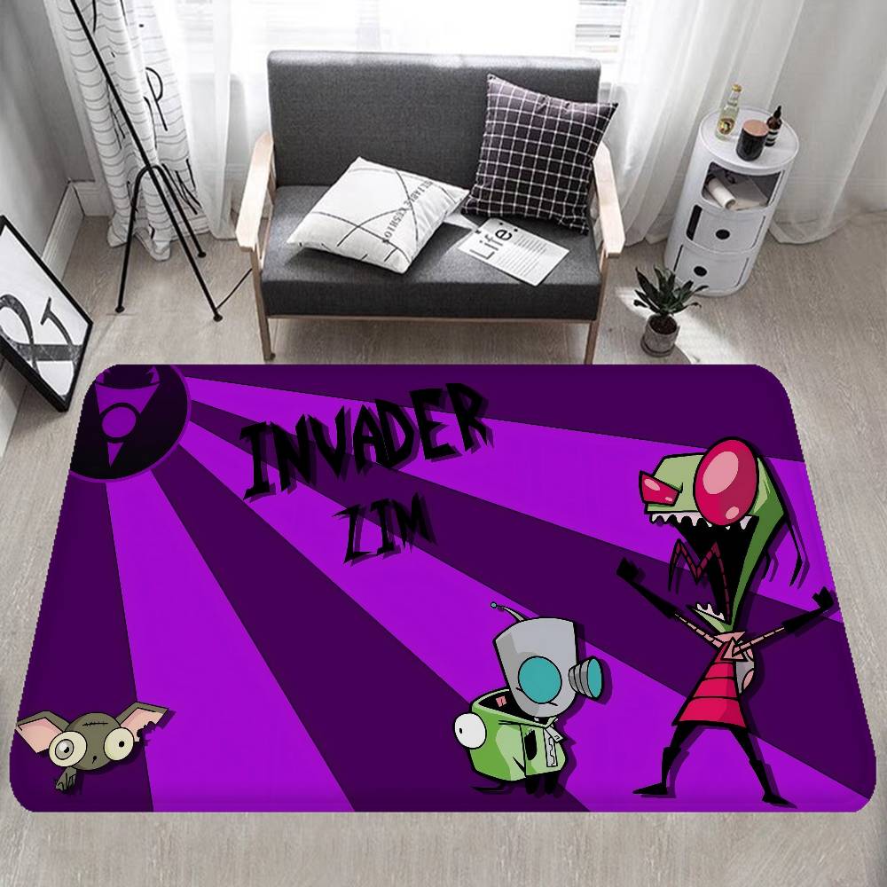 Anime I-Invader Zim Entrance Door Mat Nordic Style Bedroom Living Room Doormat Home Balcony Anti-Slip Modern Home Decor