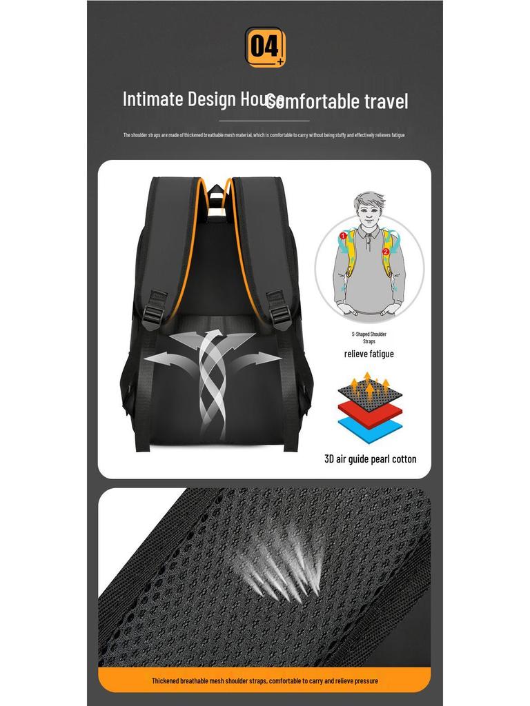Waterproof USB Interface Large Capacity Laptop Backpack for Business, Commuting, and Outdoor Use