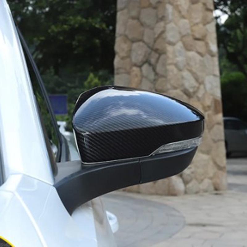 18-23 VW T-Cross Kolfibermönster Backspegelkåpa