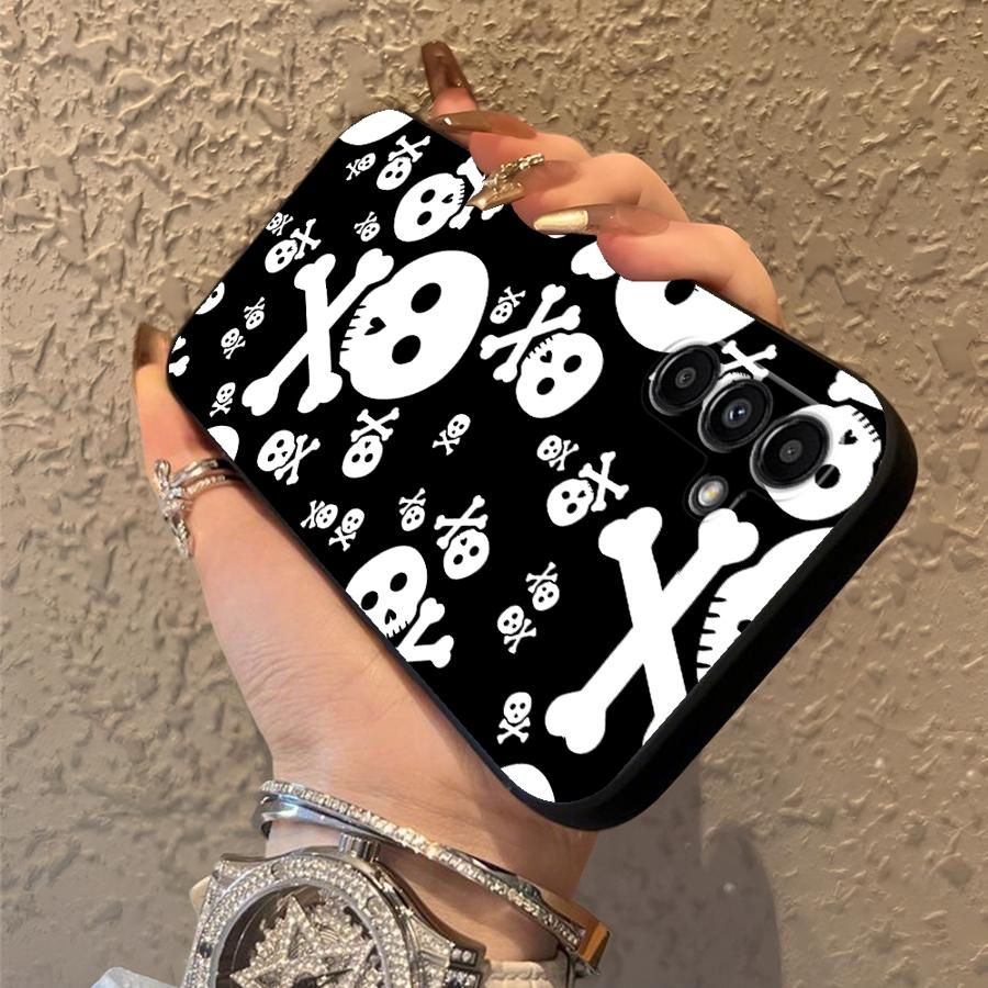Skull Skeleton Bone Case for Samsung Galaxy A73 A51 A22 A53 A35 A23 A24 A55 A41 A32 A52 A36 A26 A72 A25 A71 Punk Phone Cover