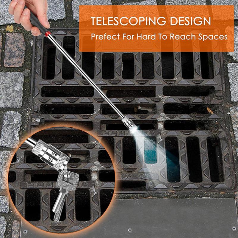 Magnetischer Teleskopstift, tragbares Metallbearbeitungswerkzeug, praktische Magnetkapazität zum Aufnehmen von Muttern und Bolzen, verstellbarer Aufnehmstab