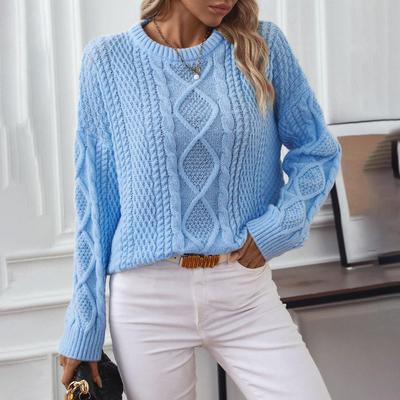 Fashion Twist Pullover Women's Sweater Autumn Winter New Loose Long-sleeved Sweater Tops