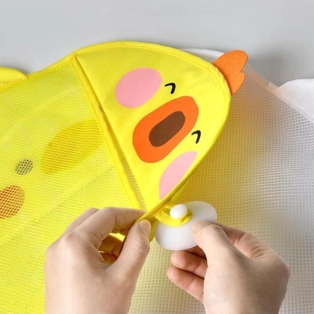2Pcs with Suction Cup Baby Bath Toys Storage Bag Duck Shapes Bath Game Bag for Bathtub