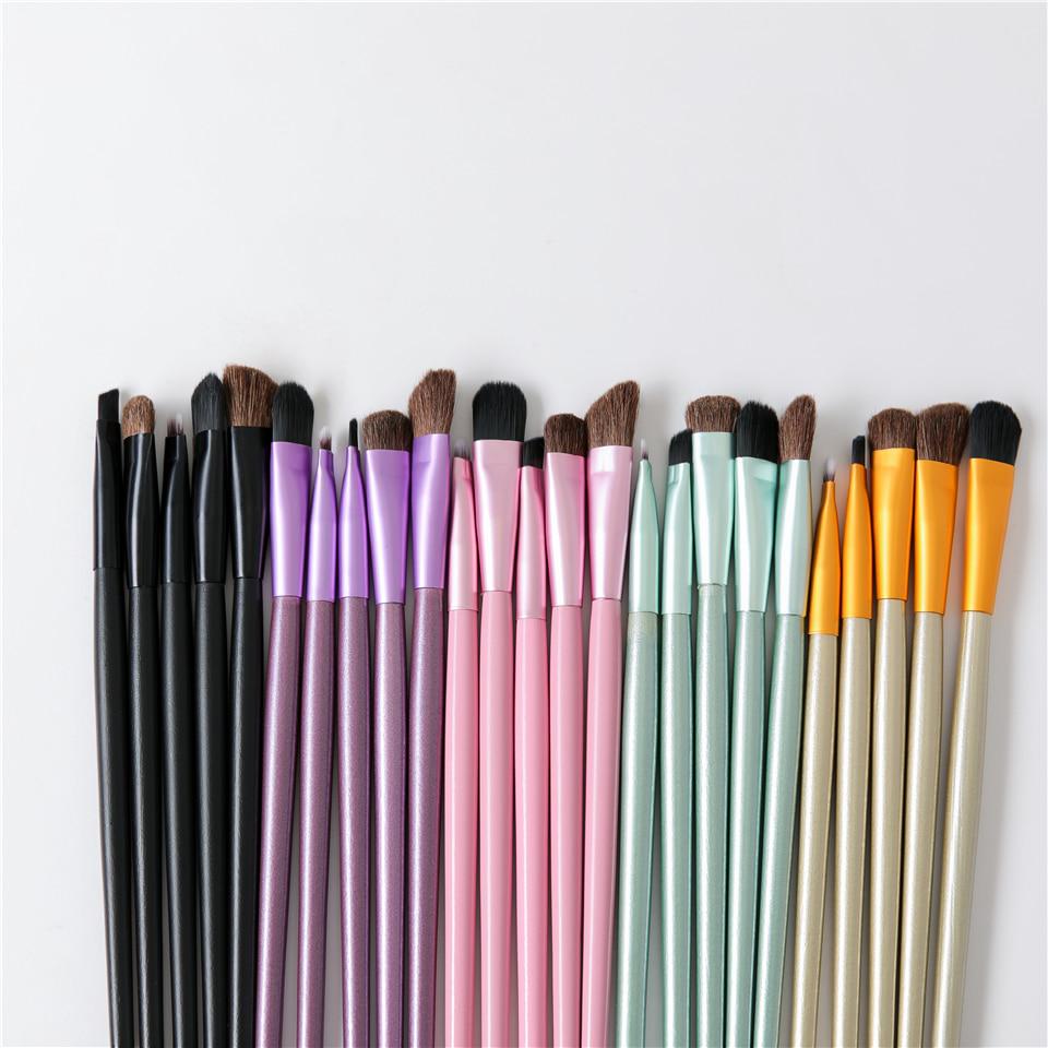 5ks přenosných mini štětců na líčení očí Set Eyeshadow Eyeliner Eyebrow Brush
