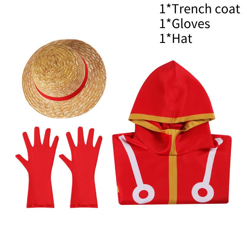 One Piece Pirate King Cosplay Costume Luffy Jacket Anime Outfit Role Play Clothing
