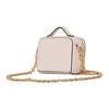 Michael Kors Mk Estelle Logo Dorato Pelle Granata Chiusura a Zip Piedini Protettivi Scatola in Pelle Borsa a Spalla Tracolla Mini da Donna 32F3G9EC0L-289