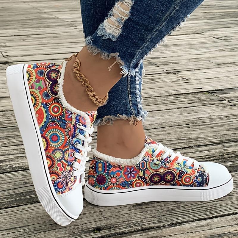 Bold Patchwork Color Collision 2025 New Canvas Comfortable Casual Sleeve Women's Shoes Sunflower Gothic Style