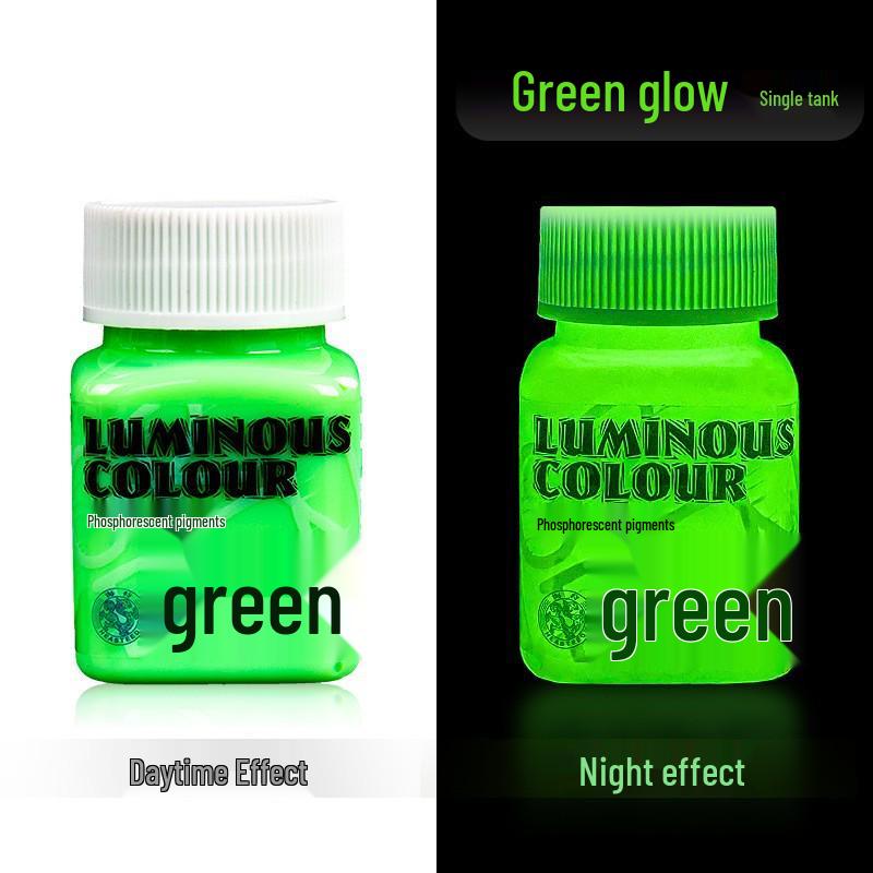 Glow-in-the-Dark Fluorescent Pigment Set for Kids - Perfect for DIY Clothes, Shoes, Plaster Dolls, and Hand-Painted Crafts!