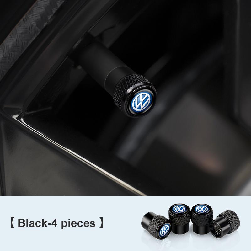 2026 Hot For Volkswagen VW 4pcs Metal Car Wheel Tire Valve Cap Stem Covers Accessories For Volkswagen VW R Polo Golf 8 Tiguan Pa