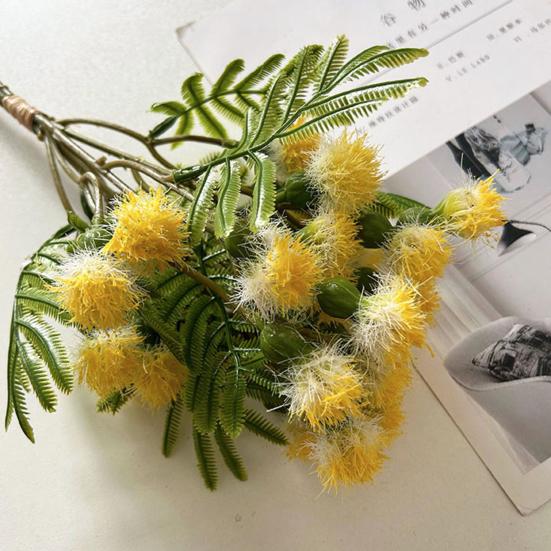 Lifelike Artificial Pompon Mum Fake Silk Kiku Flower Small Chrysanthemum Ball Faux Flower