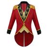Circus Ringmaster Mens Cosplay Uniforms Medieval Vintage Coat Stand Collar Jackt Princess Stage Shown Performance Costume