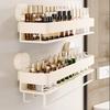 No-Drill Wall-Mount Bathroom Storage Rack with Suction Cup