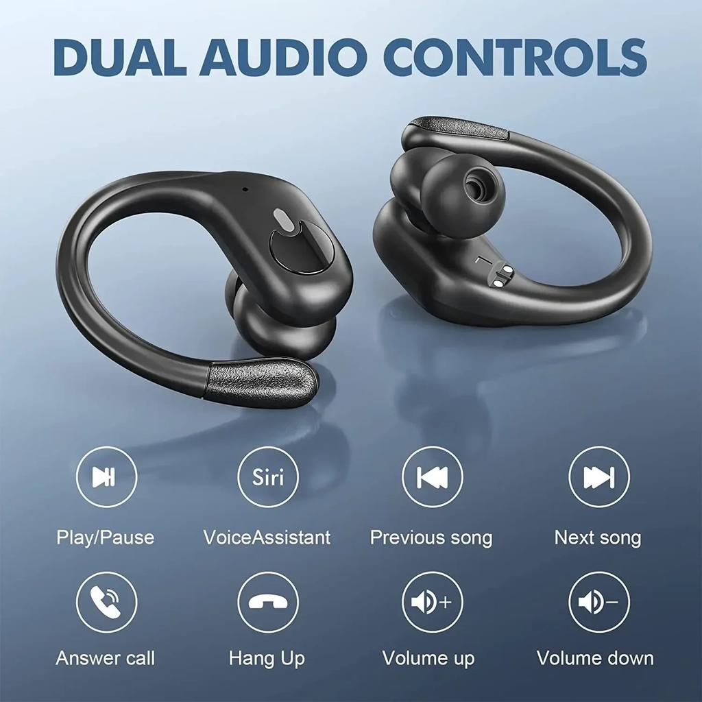 Wireless Earbuds Sport, 60hrs Playtime Bluetooth 5.4 Headphones with HD ENC Noise Cancelling Mic,Waterproof Bluetooth Headphones