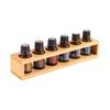 6-Compartment Bamboo & Wood Essential Oil and Perfume Bottle Display Rack