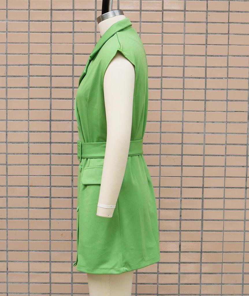 2023 Summer Women's Suit Collar Office Dress - European and US Style