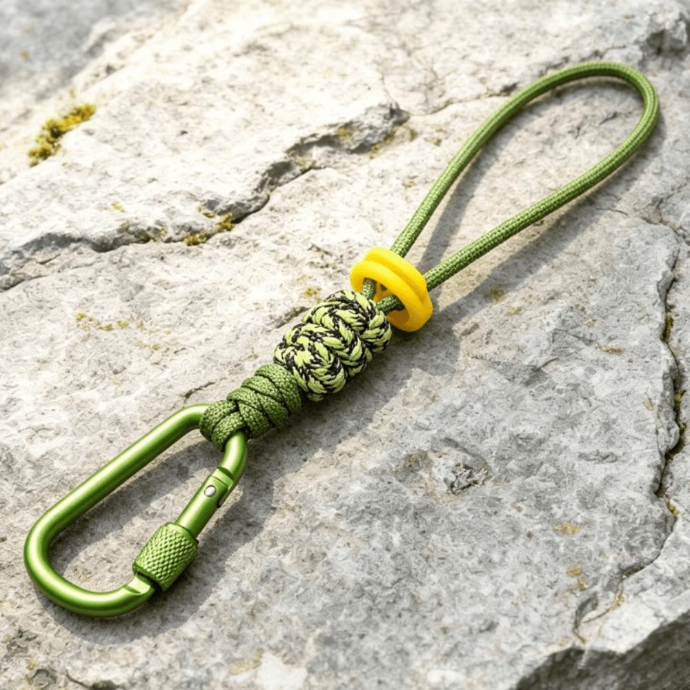 Braided Rope Water Bottle Lanyard Zinc Zinc Alloy Carabiner Hook Essential Key Chain Lanyard Mountaineering