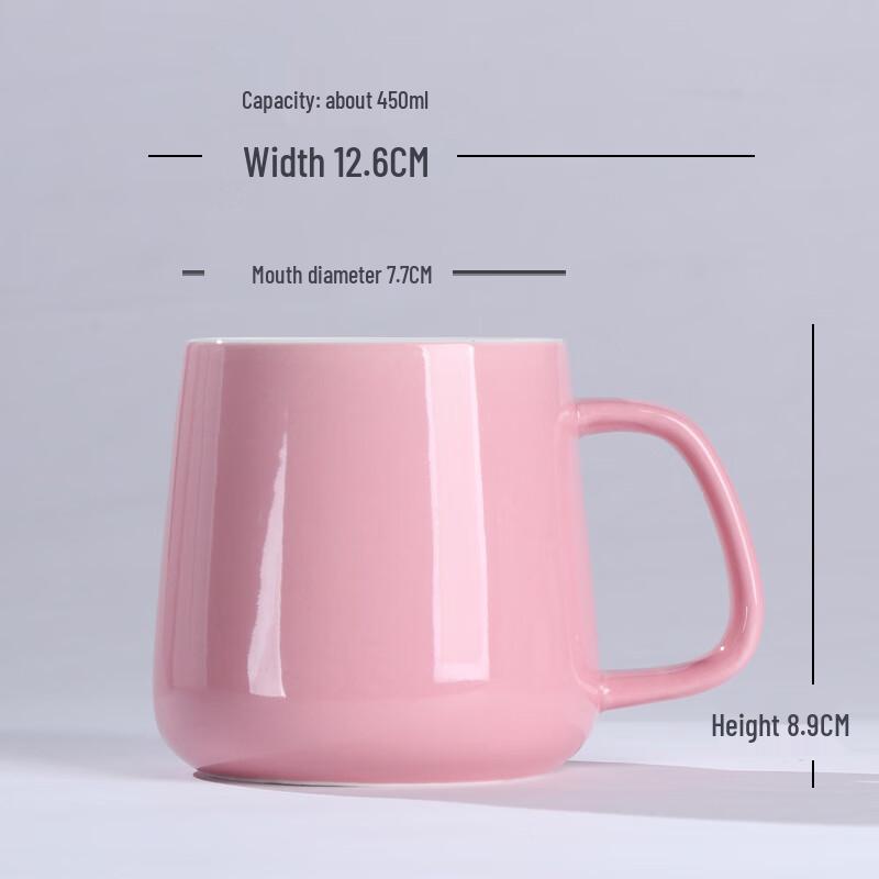 Duoli Ceramic Couple Mugs with Lids & Spoons